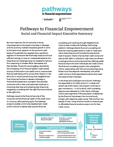 Pathways to Financial Empowerment Impact Brief Executive Summary