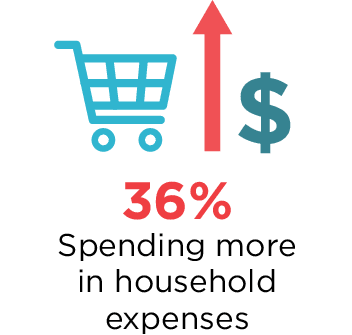 spending more on household expenses